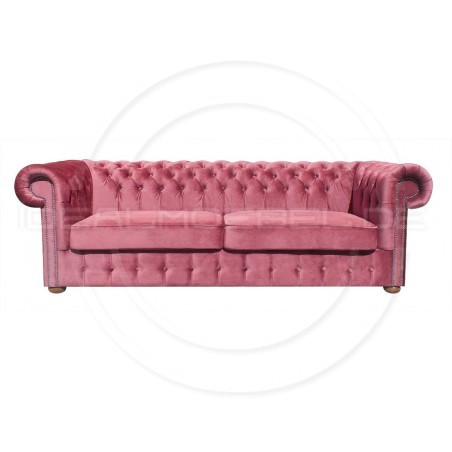Chesterfield Sofa Classic XL Samt 4,5-Sitzer