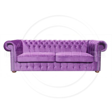 Chesterfield Sofa Classic XL Samt 4,5-Sitzer