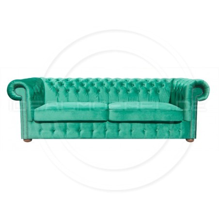 Chesterfield Sofa Classic XL Samt 4,5-Sitzer