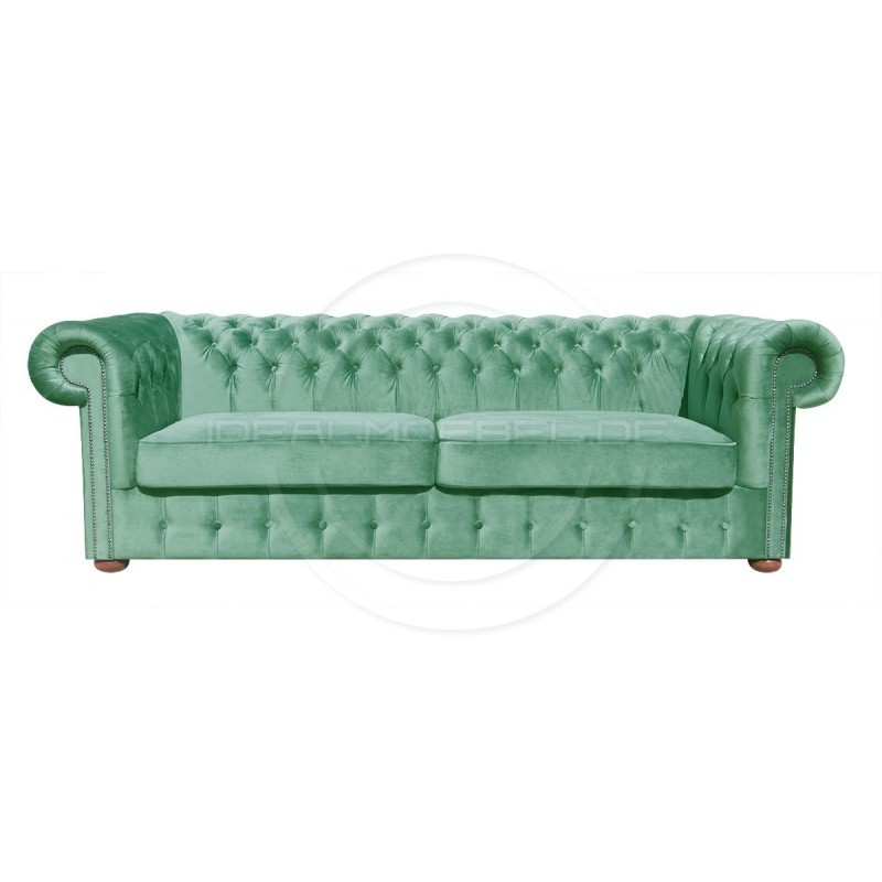 Chesterfield Sofa Classic XL Samt 4,5-Sitzer