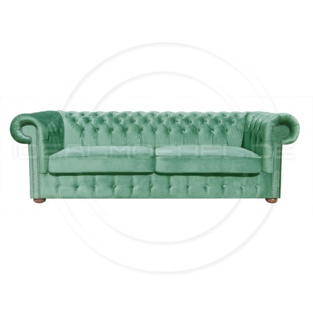 Chesterfield Sofa Classic XL Samt 4,5-Sitzer