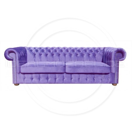 Chesterfield Sofa Classic XL Samt 4,5-Sitzer