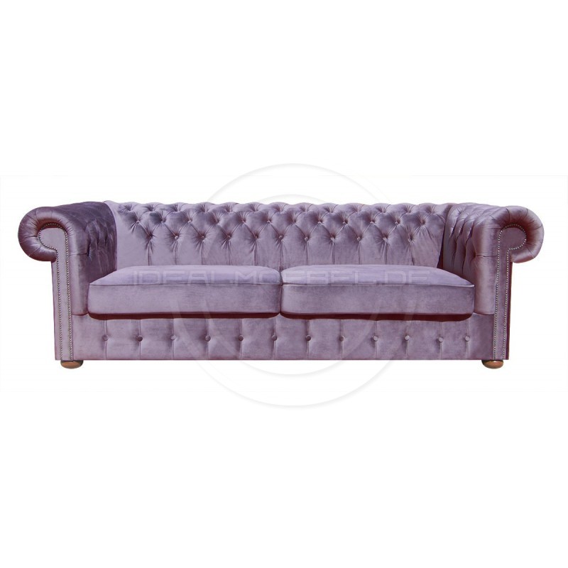 Chesterfield Sofa Classic XL Samt 4,5-Sitzer