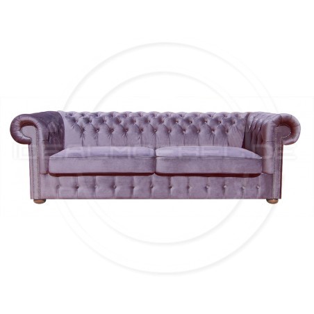 Chesterfield Sofa Classic XL Samt 4,5-Sitzer
