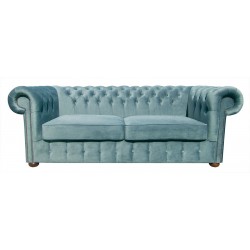 Chesterfield Sofa Classic XL Samt 3,5-Sitzer