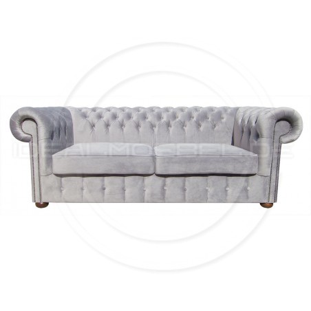 Chesterfield Sofa Classic XL Samt 3,5-Sitzer