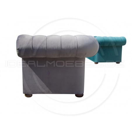 Chesterfield Sofa Classic XL Samt 3,5-Sitzer