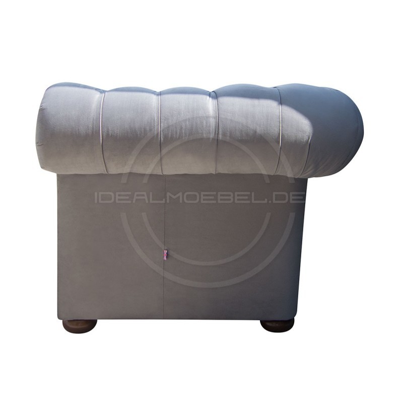Chesterfield Sofa Classic XL Samt 3,5-Sitzer