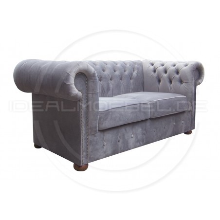 Chesterfield Sofa Classic XL Samt 2,5-Sitzer
