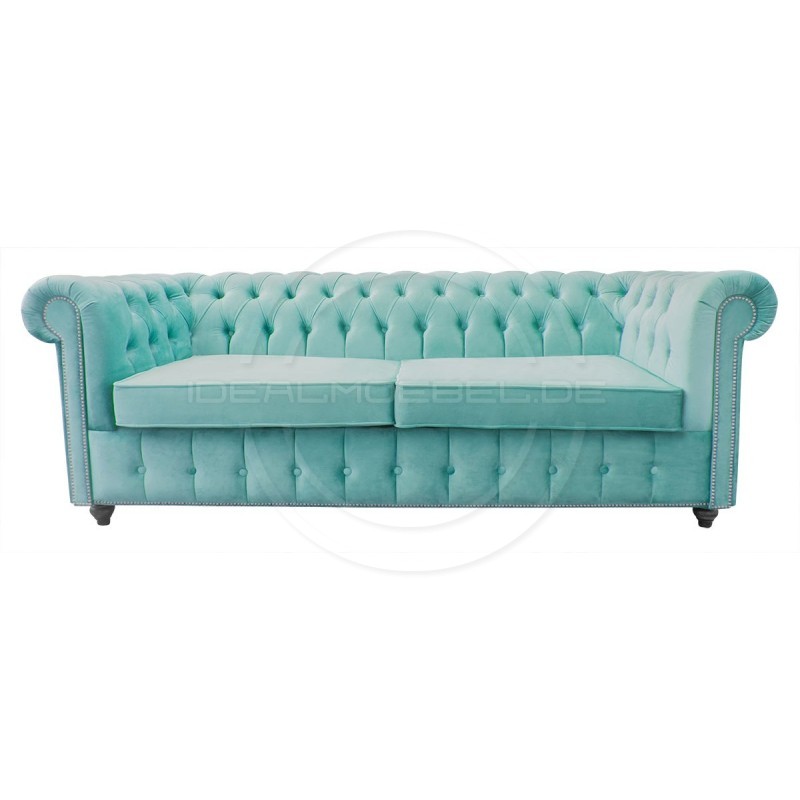 Sofa rozkładana chesterfield Canon z funkcją spania codziennego 3 osobowa chesterfield kanapa