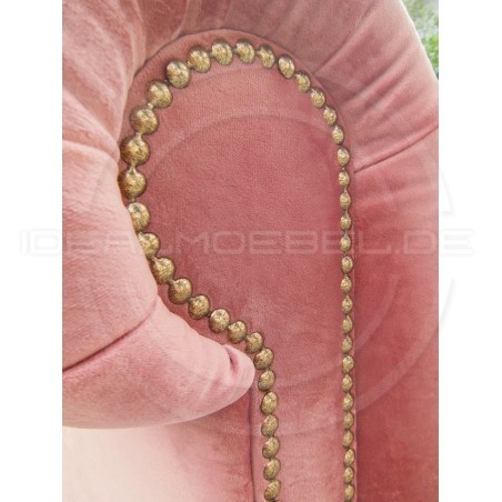 Chesterfield Sofa Canon mit alltagstauglicher Schlaffunktion,  Samt 3-Sitzer