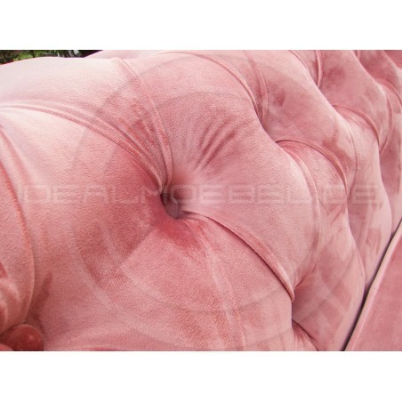 Chesterfield Sofa Canon mit alltagstauglicher Schlaffunktion,  Samt 3-Sitzer