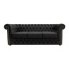 Chesterfield Sofa Normal mit alltagstauglicher Schlaffunktion, Samt, 3-Sitzer