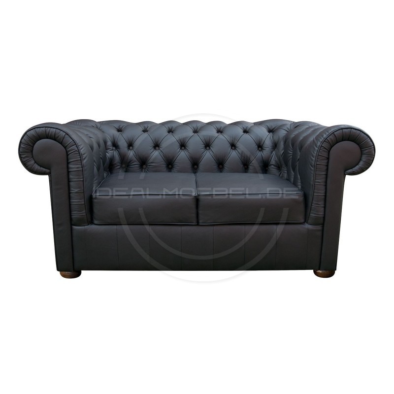 Chesterfield Ledersofa Normal  2- Sitzer