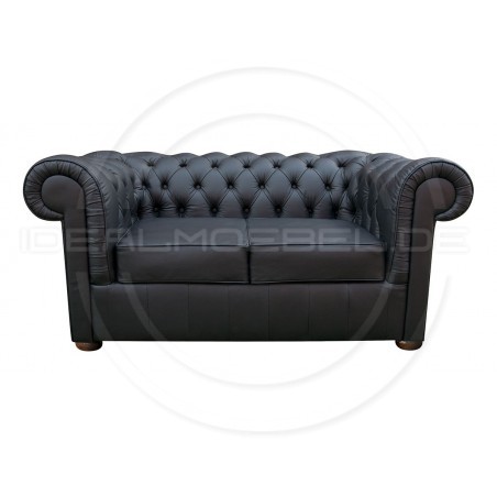 Chesterfield Ledersofa Normal  2- Sitzer