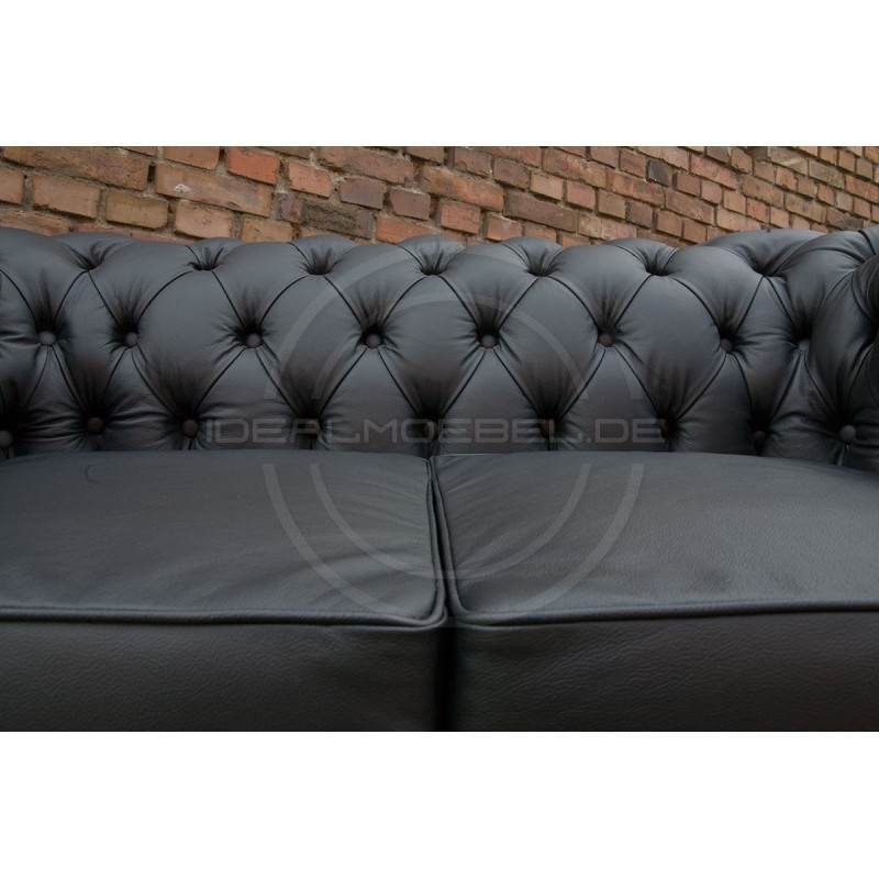 Chesterfield Ledersofa Normal  2- Sitzer