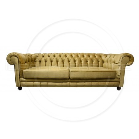 Chesterfield Sofa Canon mit alltagstauglicher Schlaffunktion,Samt, 4-Sitzer