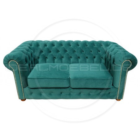 Chesterfield Schlafsofa March mit Schlaffunktion  Samt 2,5-Sitzer