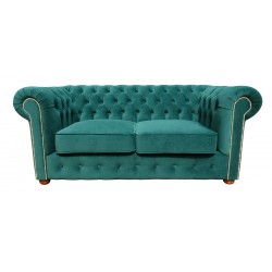 Chesterfield Schlafsofa March mit Schlaffunktion  Samt 2,5-Sitzer