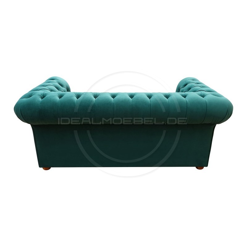 Chesterfield Schlafsofa March mit Schlaffunktion  Samt 2,5-Sitzer
