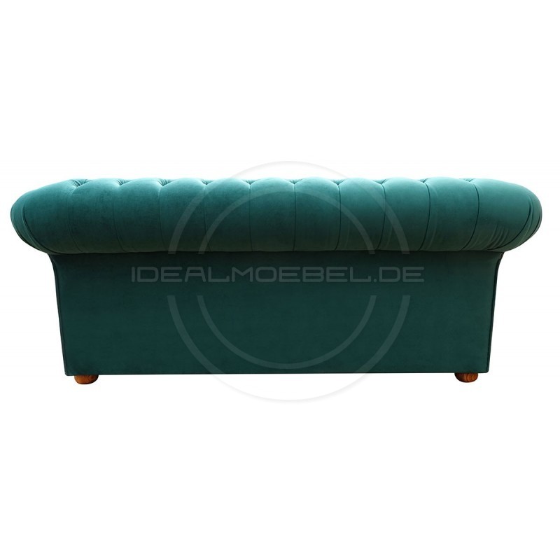 Chesterfield Schlafsofa March mit Schlaffunktion  Samt 2,5-Sitzer