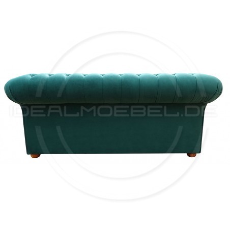 Chesterfield Schlafsofa March mit Schlaffunktion  Samt 2,5-Sitzer
