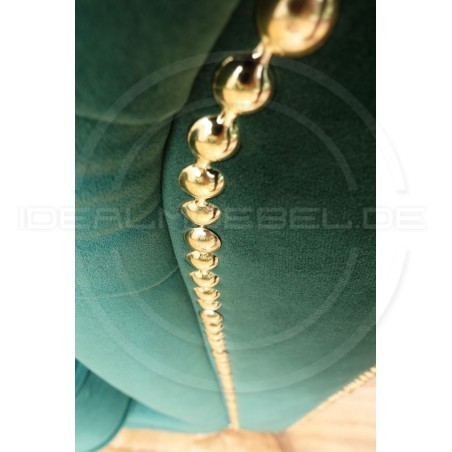 Chesterfield Schlafsofa March mit Schlaffunktion  Samt 2,5-Sitzer