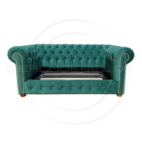 Chesterfield Schlafsofa March mit Schlaffunktion  Samt 2,5-Sitzer