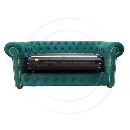 Chesterfield Schlafsofa March mit Schlaffunktion  Samt 2,5-Sitzer