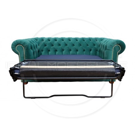 Chesterfield Schlafsofa March mit Schlaffunktion  Samt 2,5-Sitzer