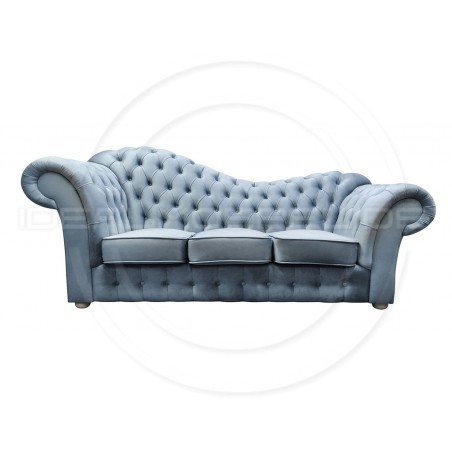 Chesterfield Schlafsofa Madame Wave mit Schlaffunktion Samt 3-Sitzer