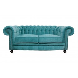 Chesterfield Sofa Canon Samt 2,5-Sitzer