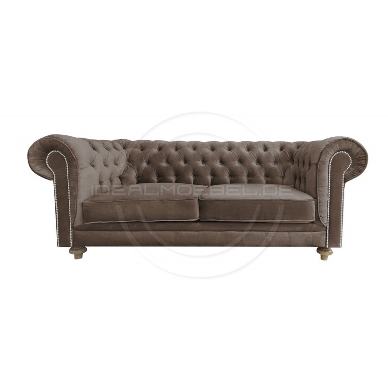 Chesterfield Sofa Lady Samt 2,5-Sitzer