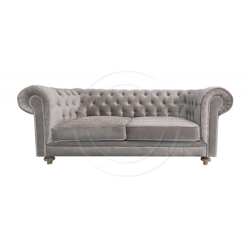 Chesterfield Sofa Lady Samt 2,5-Sitzer