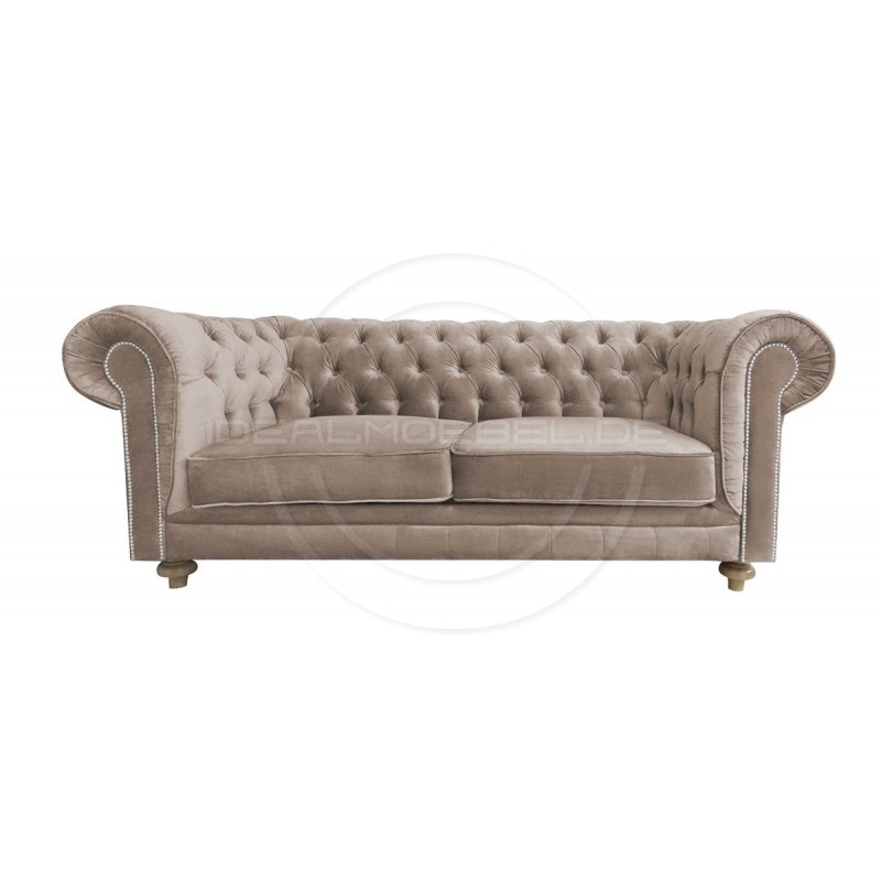 Chesterfield Sofa Lady Samt 2,5-Sitzer