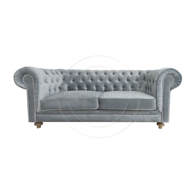 Chesterfield Sofa Lady Samt 2,5-Sitzer