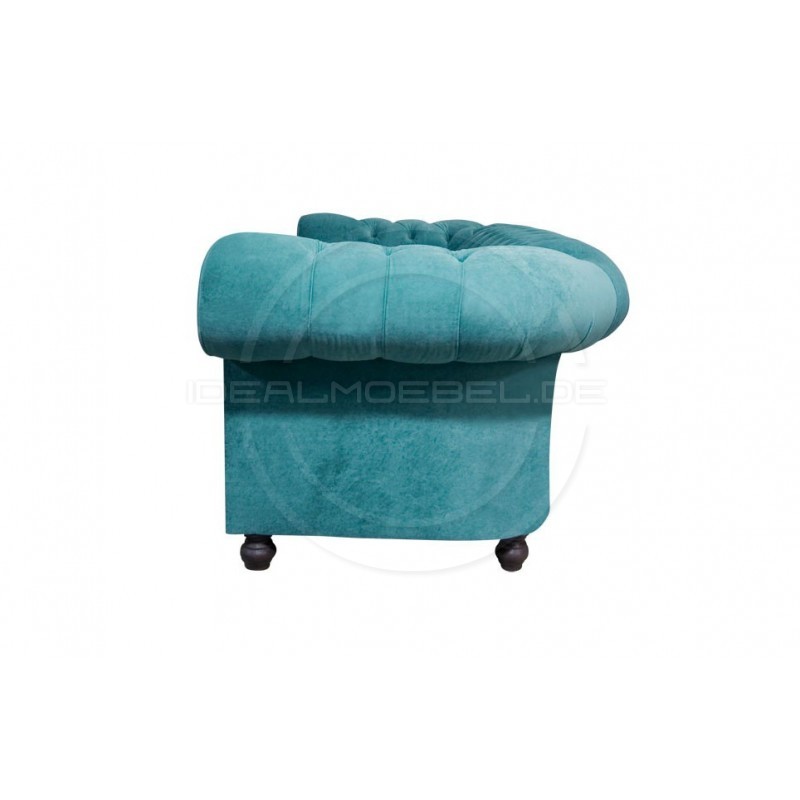 Chesterfield Sofa Canon Samt 2,5-Sitzer