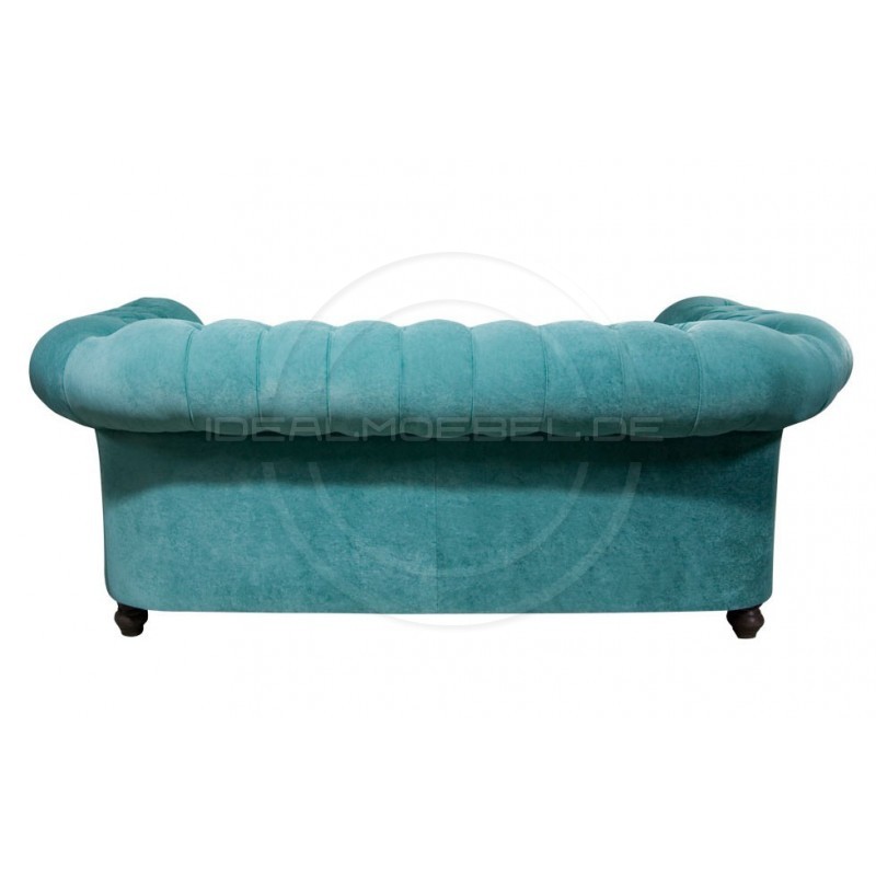Chesterfield Sofa Canon Samt 2,5-Sitzer