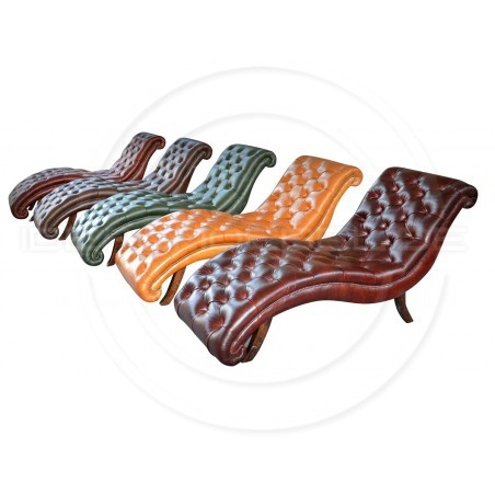 Chesterfield Chaiselongue Milton Leder
