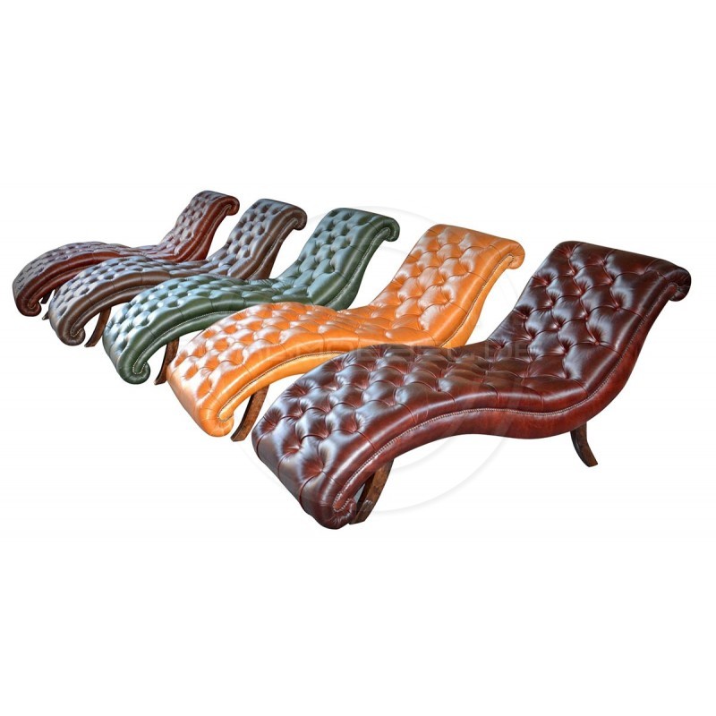 Chesterfield Chaiselongue Milton Leder Dubai