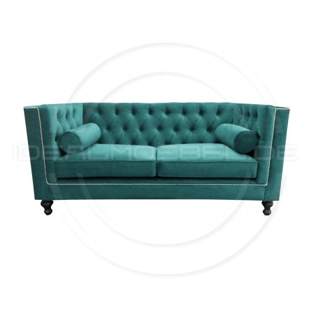 Chesterfield Sofa London Samt 2-Sitzer