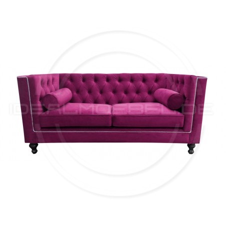 Chesterfield Sofa London Samt 2-Sitzer