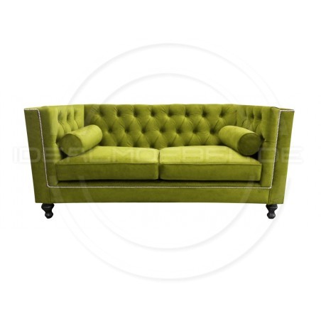 Chesterfield Sofa London Samt 2-Sitzer