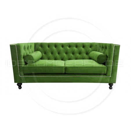 Chesterfield Sofa London Samt 2-Sitzer