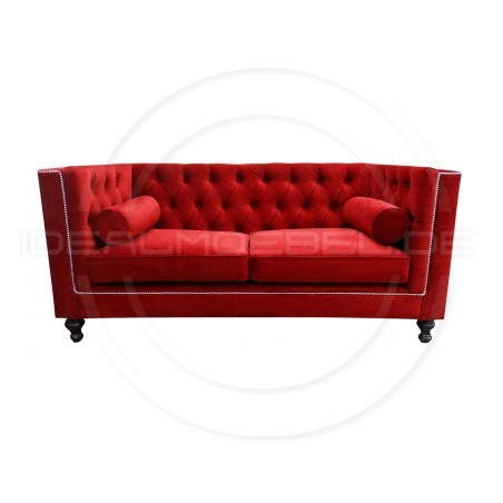 Chesterfield Sofa London Samt 2-Sitzer