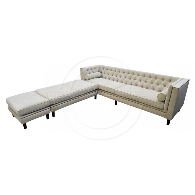 Chesterfield Ecksofa Modulare London Samt