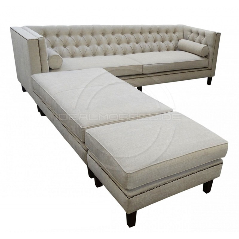 Chesterfield Ecksofa Modulare London Samt