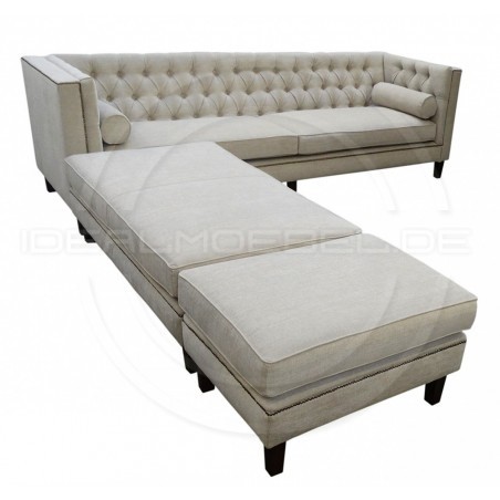 Chesterfield Ecksofa Modulare London Samt