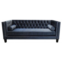 Chesterfield Sofa London Samt 4-Sitzer