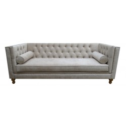 Chesterfield Sofa London Samt 3-Sitzer
